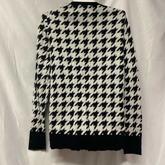 Merona Sweater Button Up Size L Cotton Black & White - Picture 9 of 9